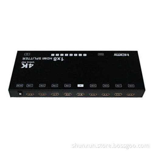 Foxun Ultra HD Full 1 x 8 1.4V HDMI Splitter, Support 4Kx2K, 3D, HDCP